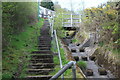 SO2102 : Steps up to Aberbeeg Road from Parc Arael Griffin by M J Roscoe