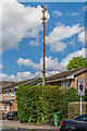 TQ2663 : Sewer vent column, Hillcroome Road by Ian Capper