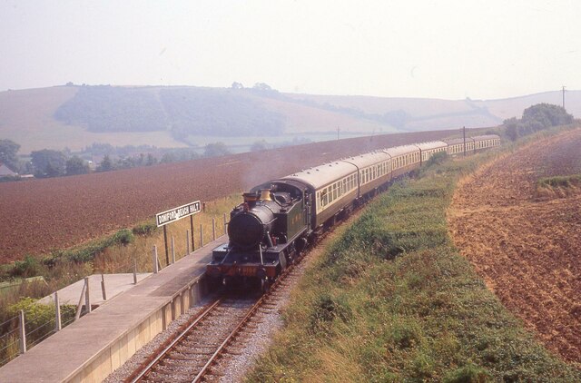 Arrival at Doniford Beach Halt, West Somerset Railway