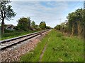 ST3461 : Railway Line looking towards Worle  by S