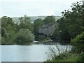 SE0850 : High Mill, Addingham and its weir across the Wharfe by Christine Johnstone