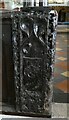 SW8956 : St Enoder - C15th carving at base of rood screen (left) by Rob Farrow