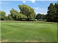 TL2887 : Old Nene Golf Course - The 3rd green by Richard Humphrey