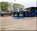 ST2995 : Inside the Stagecoach depot, Cwmbran by Jaggery