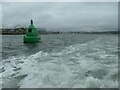 SX4453 : Boat wake, South Rubble buoy, Hamoaze by Christine Johnstone