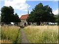 TQ7174 : Approach to St Mary's Church, Higham by Marathon