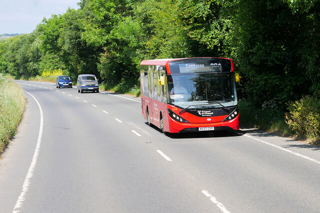 Transport for Cornwall Bus on the A394 Marazion Bypass