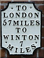 SU6152 : Replica milestone plate in Basingstoke milestone museum by Milestone Society