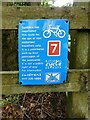 NS4986 : Sustrans notice by Richard Sutcliffe