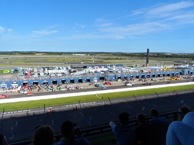 Pit complex at Rockingham Motor Speedway, Corby