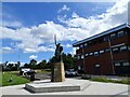 NZ2084 : Viking statue at Morpeth County Hall by Robert Graham