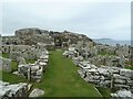 HY3826 : Broch of Gurness - Pathway through village to broch entrance by Rob Farrow