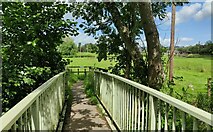 SO5075 : Footbridge across the River Corve at Ludlow by Mat Fascione