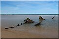 TG0046 : Shipwreck on Blakeney Point by Hugh Venables