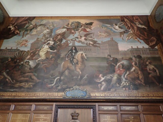 Mural of Charles II in the Great Hall at the Royal Hospital