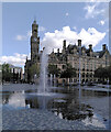 SE1632 : City Park and City Hall, Bradford by habiloid