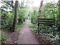 SJ5010 : Path into Rea Brook Valley Nature Reserve, Shrewsbury by Malc McDonald