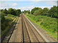 SJ4911 : Railway line approaching Shrewsbury by Malc McDonald