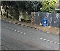 ST3190 : Blue wheelie bin, Pillmawr Road, Malpas, Newport by Jaggery