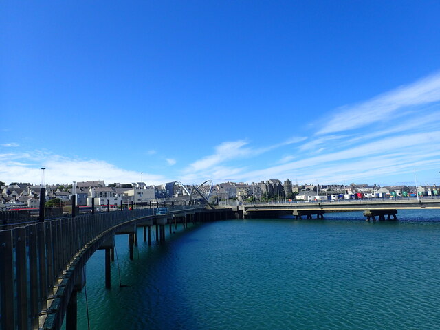 Alongside the walkway into Holyhead