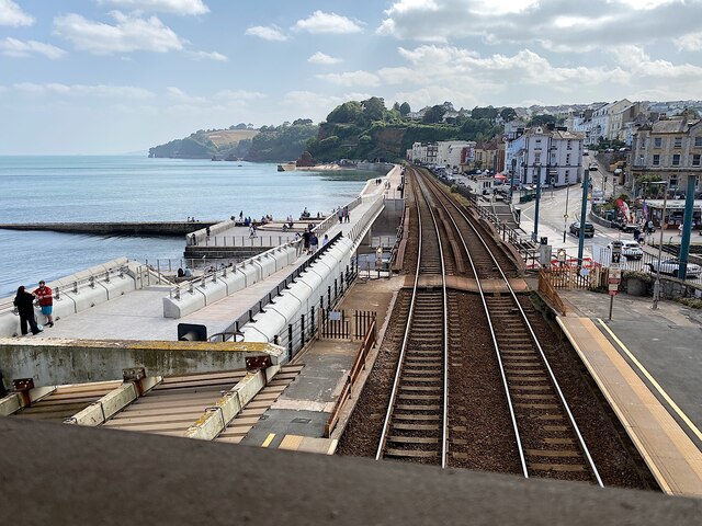 Southwest from Dawlish station