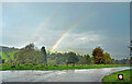 SO6854 : Double Rainbow at Brockhampton by Des Blenkinsopp