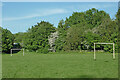 SO8898 : Secluded football pitch near Compton in Wolverhampton by Roger  D Kidd