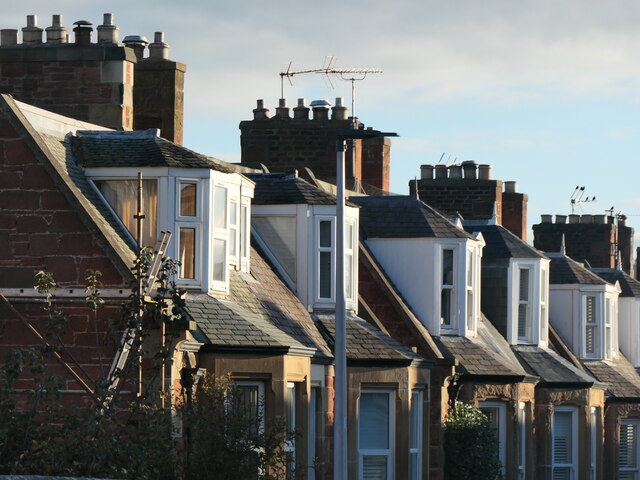 East Lothian Townscape : Chimneys and dormers, Letham Place, Dunbar