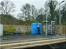 SK2578 : Parcel lockers on Grindleford station by Stephen Craven