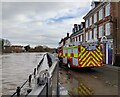 SO7875 : Fire engine on Severn Side South, Bewdley by Mat Fascione