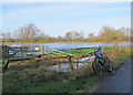 TL4352 : Floodwater in Trumpington Meadows Country Park by John Sutton