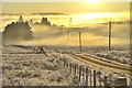 NC5907 : Frosty Fields at Saval, near Lairg, Sutherland by Andrew Tryon