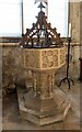 TF2528 : Font, St Laurence's church Surfleet by Julian P Guffogg