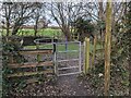 SJ3906 : Public footpath gate in Pontesbury by TCExplorer