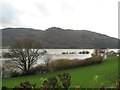 NY2327 : Bassenthwaite Lake in flood by Adrian Taylor