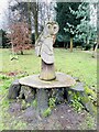 SE5007 : Carved wooden owl at Brodsworth Hall Gardens by Dave Pickersgill