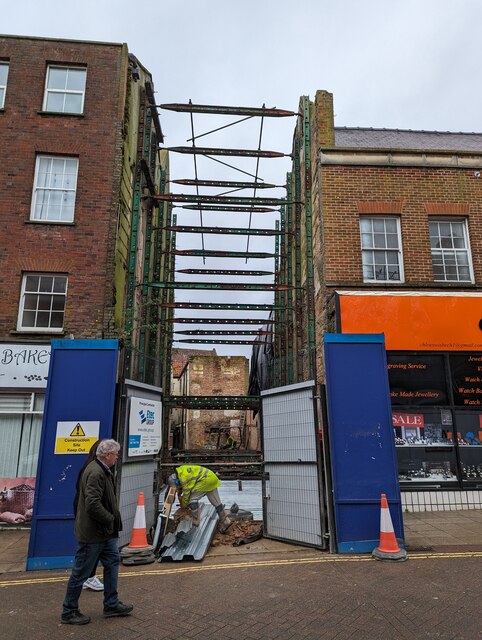 Working on "The Gap" in Wisbech High Street