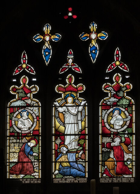 Stained glass window, St Peter's church, Dunston