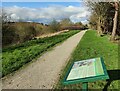 SK5501 : Information board and path in the Osiers Nature Area by Mat Fascione