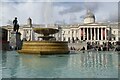 TQ2980 : Fountain in Trafalgar Square by Philip Halling