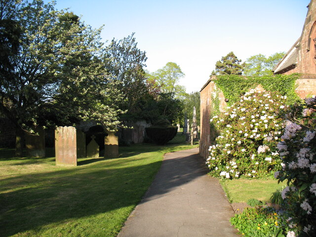 Path beside Dalston Church