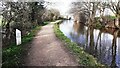 SE0046 : Looking NW along Leeds & Liverpool Canal at Farnhill by Roger Templeman