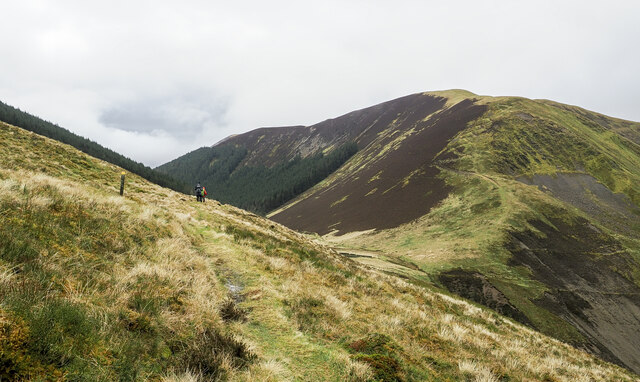 Hill walkers ahead on Southern Upland Way