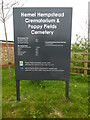 TL0806 : Information Board at Hemel Hempstead Crematorium by David Hillas