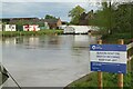 SK4930 : 'Sunken boat' notice, Redhill Lock by Alan Murray-Rust