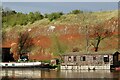 SK4930 : Red cliff at Redhill Lock by Alan Murray-Rust