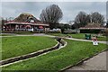 SP2864 : Thatching, St Nicholas Park, Warwick by Robin Stott