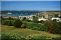 SV9010 : View over Hugh Town from Buzza Tower, 1998 by Derek Harper