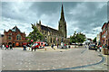 SK1109 : Lichfield Market Square and St Mary's Church by David Dixon