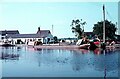 SJ7922 : Narrow boat 'Mendip' arrives at Norbury Junction, Shropshire Union Canal, 1970 by Martin Tester